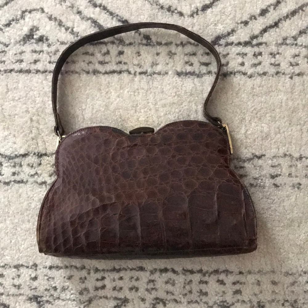 1950’s 1960’s Alligator leather handbag